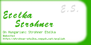 etelka strohner business card